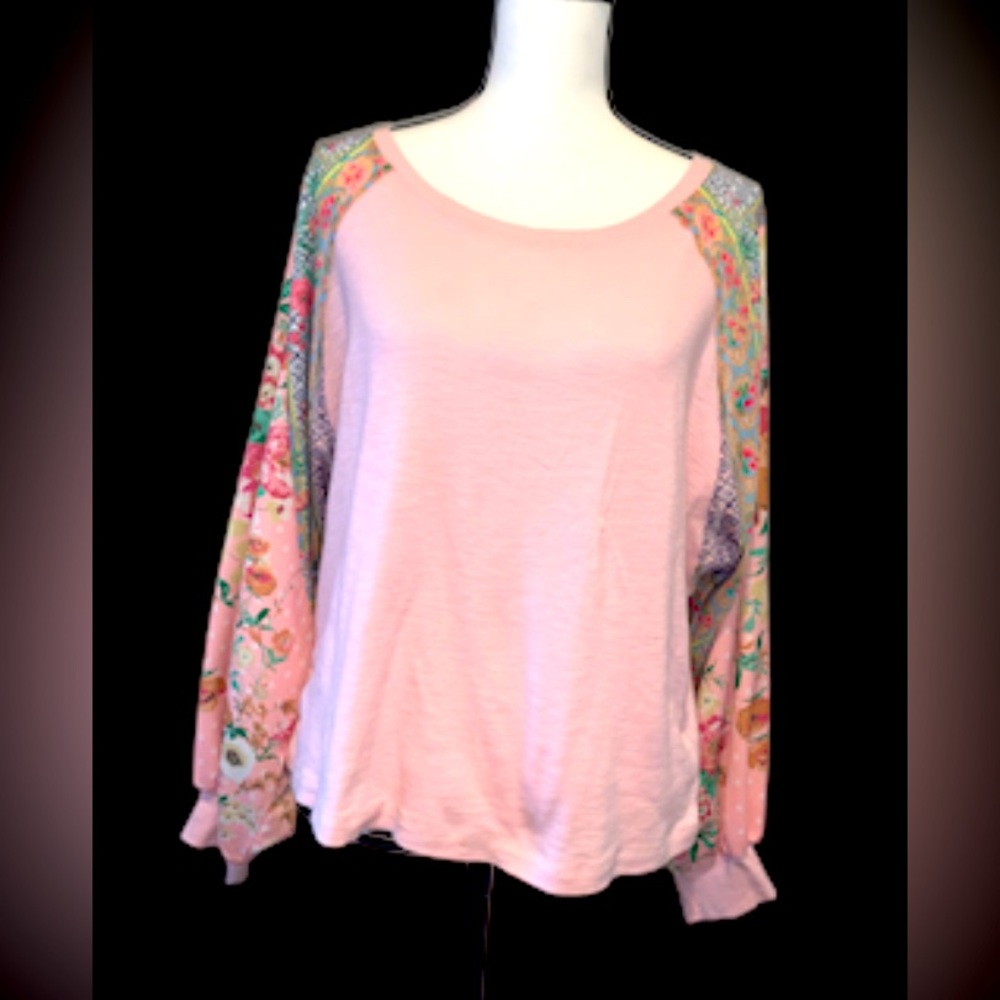 cute! UMGEE floral chic boho top women’s blouse size medium M